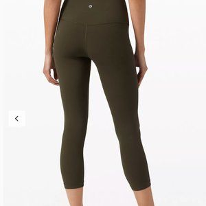 Lululemon Dark Olive Align Crop Leggings